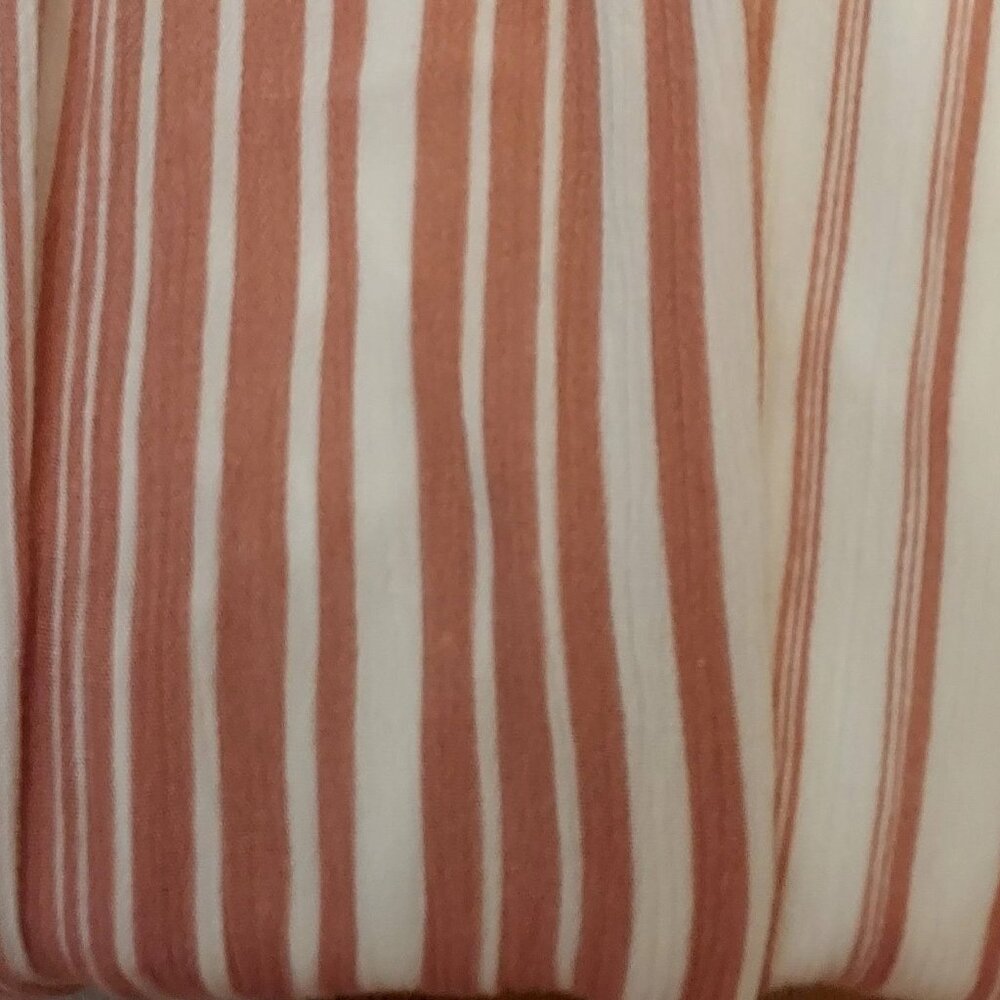 C Woman's pink stripe Dress Sz L Key Hole Back Maxi Side Slit's Sliming Feminine - Picture 7 of 10